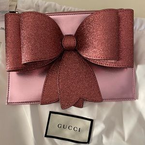 Gucci pink bow wristlet BRAND NEW